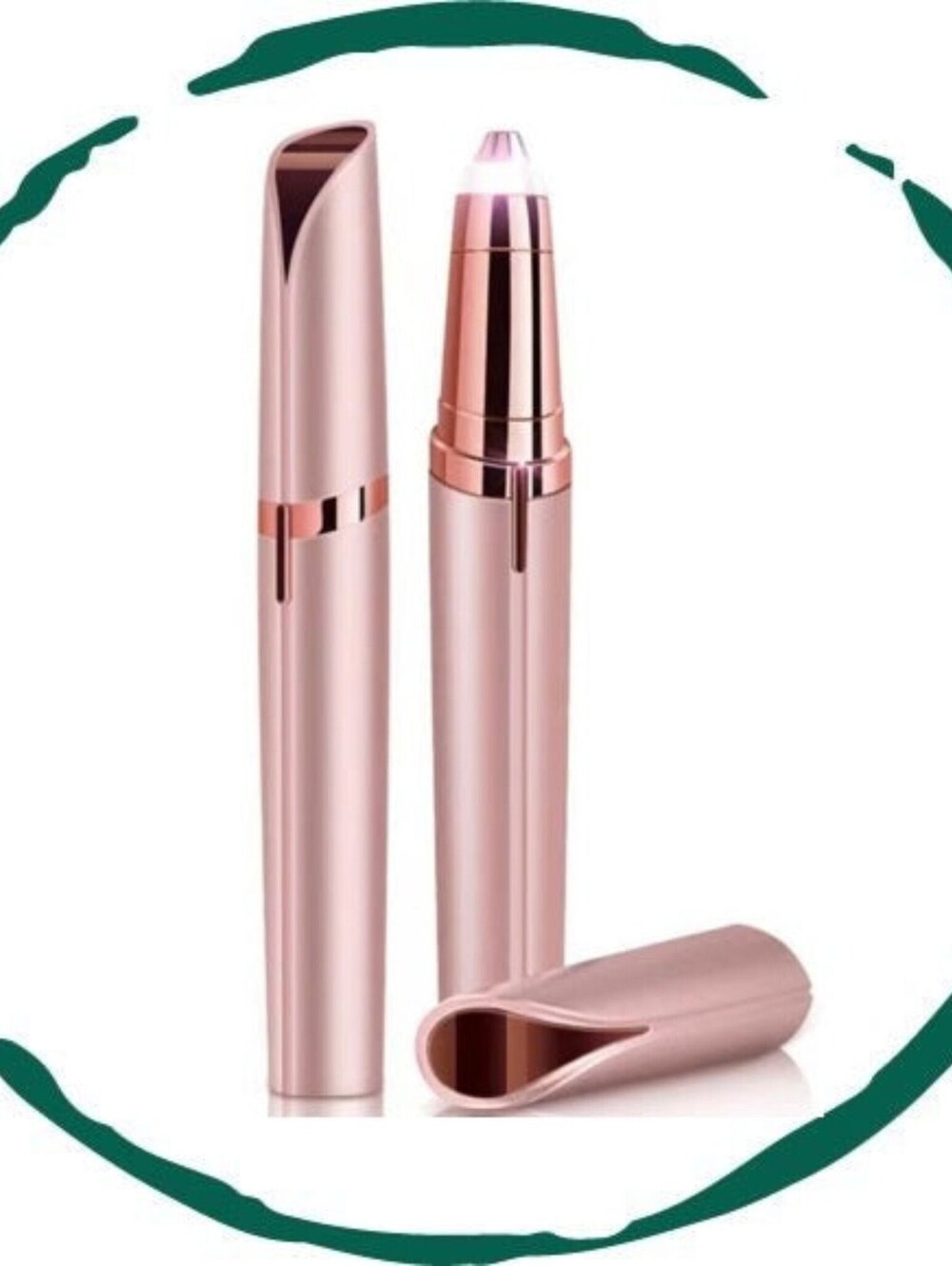 Rechargeable Eyebrow Hair Remover - Painless USB Electric Trimmer with LED Light